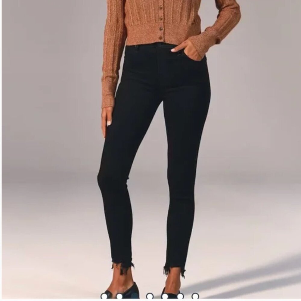 Abercrombie & Fitch High Rise Super Skinny Ankle Black Women's Jeans Size 29/8